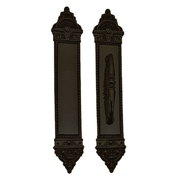 16 1/4 Inch European Door Pull & Push Plate Set (Black Bronze Finish) COPPER MOUNTAIN HARDWARE