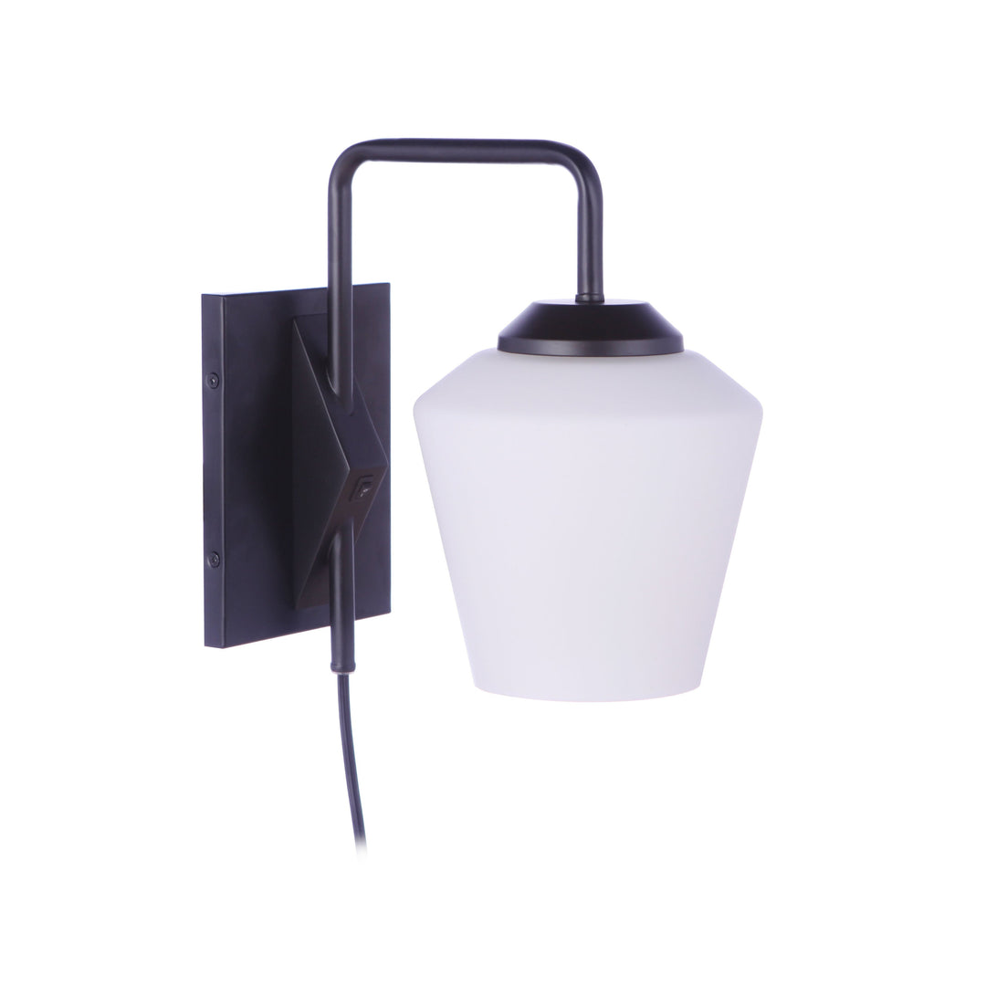 Rive 1 Light Plug-In Wall Sconce in Flat Black CRAFTMADE