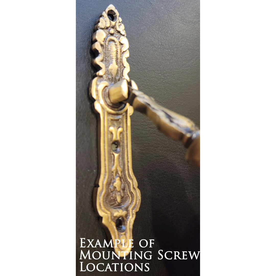 4 Inch Solid Brass Baroque / Rococo Drop Pull (Polished Brass Finish) COPPER MOUNTAIN HARDWARE