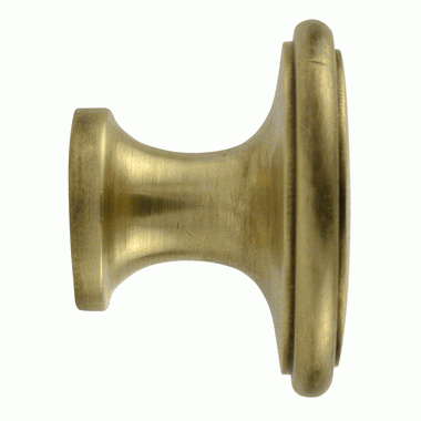 1 1/2 Inch Brass Flat Top Cabinet Knob (Antique Brass Finish) COPPER MOUNTAIN HARDWARE