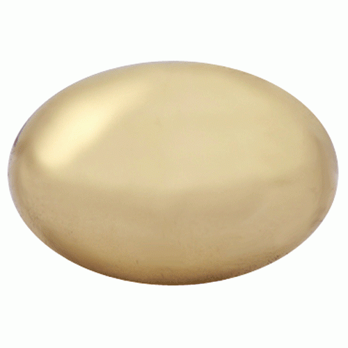 1 1/2 Inch Heavy Traditional Solid Brass Egg Cabinet Knob (Lacquered Brass Finish) COPPER MOUNTAIN HARDWARE