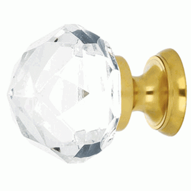 1 1/4 Inch Diamond Cabinet Knob (Polished Brass Finish) EMTEK