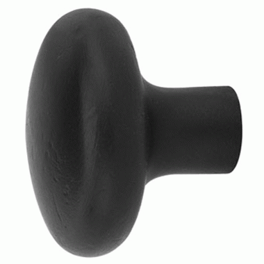 Emtek 1 1/4 Inch Sandcast Bronze Round Knob (Matte Black Finish) EMTEK