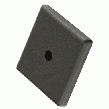 1 1/4 Inch Sandcast Square Back Plate (Matte Black Finish) EMTEK