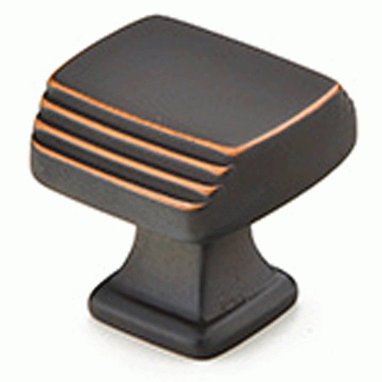 Emtek 1 1/4 Inch Solid Brass Art Deco Knob (Oil Rubbed Bronze Finish) EMTEK