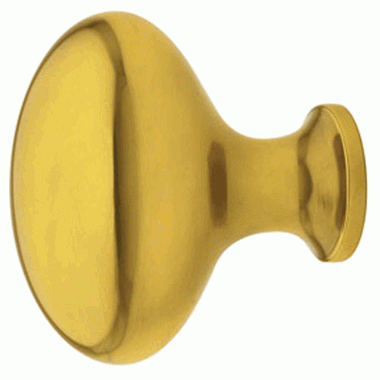 Emtek 1 1/4 Inch Solid Brass Egg Cabinet Knob (Antique Brass Finish) EMTEK