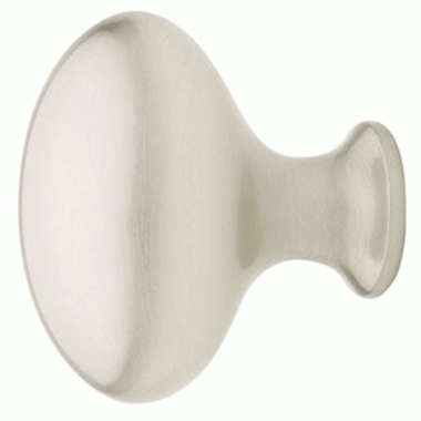 1 1/4 Inch Solid Brass Egg Cabinet Knob (Brushed Nickel Finish) EMTEK