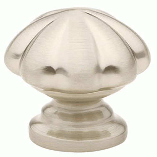 1 1/4 Inch Solid Brass Melon Cabinet Knob (Brushed Nickel Finish) EMTEK