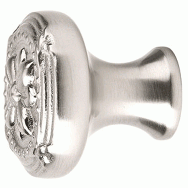 Emtek 1 1/4 Inch Solid Brass Ribbon & Reed Cabinet Knob (Polished Chrome Finish) EMTEK