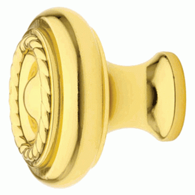 Emtek 1 1/4 Inch Solid Brass Rope Cabinet Knob (Polished Brass Finish) EMTEK