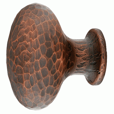 Emtek Arts & Crafts 1 1/4 Inch Solid Brass Round Dimpled Knob (Oil Rubbed Bronze Finish) EMTEK