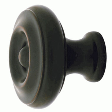 Emtek 1 1/4 Inch Solid Brass Waverly Cabinet Knob (Oil Rubbed Bronze Finish) EMTEK