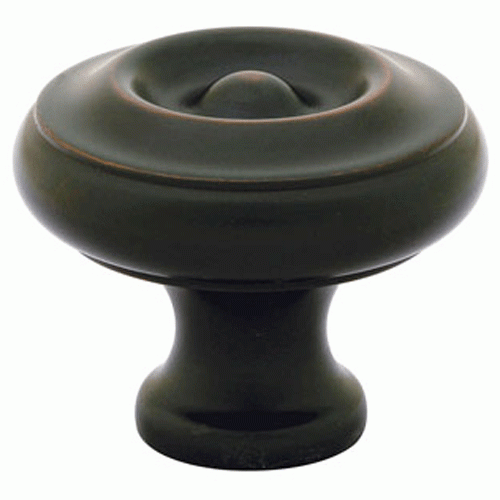 Emtek 1 1/4 Inch Solid Brass Waverly Cabinet Knob (Oil Rubbed Bronze Finish) EMTEK