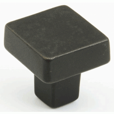 1 1/4 Inch Vinci Square Cabinet Knob (Black Bronze Finish) SCHAUB