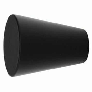 1 1/8 Inch Solid Brass Cone Knob (Flat Black Finish) EMTEK