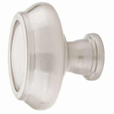 Emtek 1 1/4 Inch Solid Brass Geometric Oval Cabinet Knob (Satin Nickel Finish) EMTEK