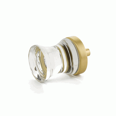 1 1/8 Inch Symphony City Light Concave Knob (Satin Brass Finish) SCHAUB