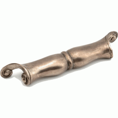 Solid Brass Symphony French Court 6 1/2 Inch c-c Cup Pull (Monticello Silver Finish) SCHAUB