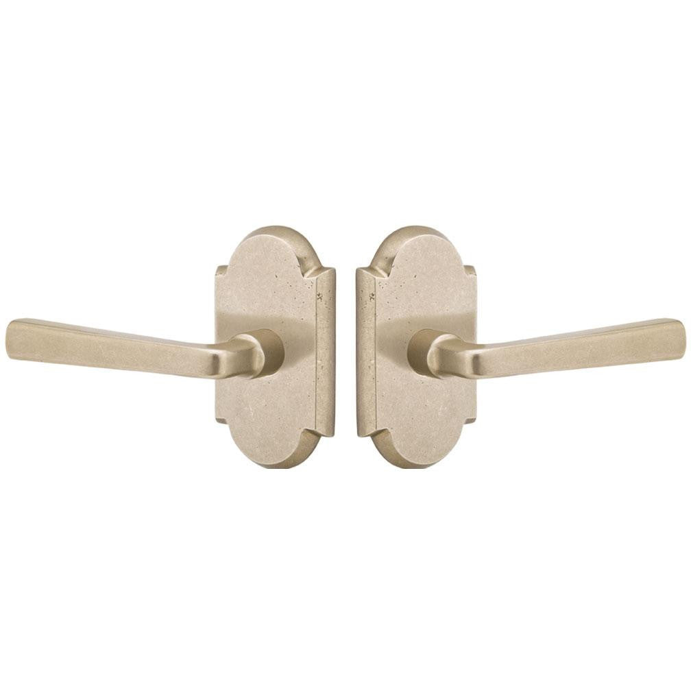 Sandcast Cimarron Lever With Arched Rosette EMTEK