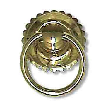 1 3/4 Inch Diameter Solid Brass Ring Pull (Polished Brass Finish) COPPER MOUNTAIN HARDWARE