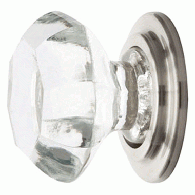 Emtek 86028US15 Old Town Clear Wardrobe Knob (Satin Nickel Finish) EMTEK