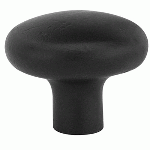 1 3/4 Inch Sandcast Bronze Round Knob (Matte Black Finish) EMTEK