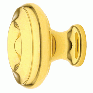 1 3/4 Inch Solid Brass Waverly Cabinet Knob (Polished Brass Finish) EMTEK