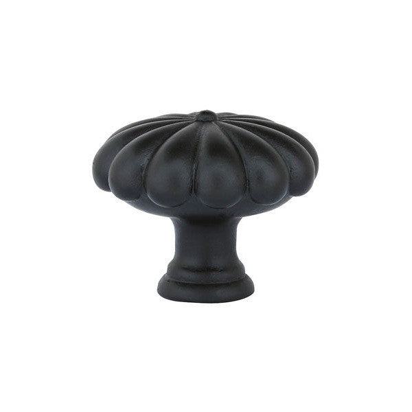 1 3/4 Inch Tuscany Bronze Fluted Round Knob (Flat Black) EMTEK