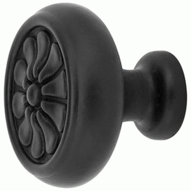 1 3/4 Inch Tuscany Bronze Petal Knob (Flat Black) EMTEK