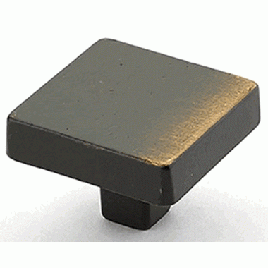 1 3/4 Inch Vinci Square Cabinet Knob (Antique Bronze Finish) SCHAUB