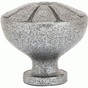 Emtek 1 3/4 Inch Wrought Steel Petal Knob (Satin Steel Finish) EMTEK