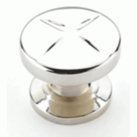 1 3/8 Inch Northport Round Knob (Polished Nickel Finish) SCHAUB