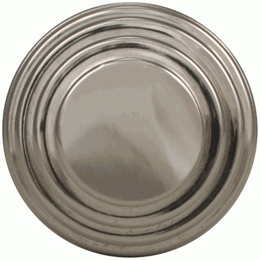 1 3/8 Inch Solid Brass Art Deco Round Knob (Polished Chrome Finish) COPPER MOUNTAIN HARDWARE