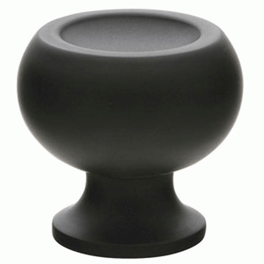 Emtek 1 5/8 Inch Solid Brass Atomic Knob (Flat Black Finish) EMTEK