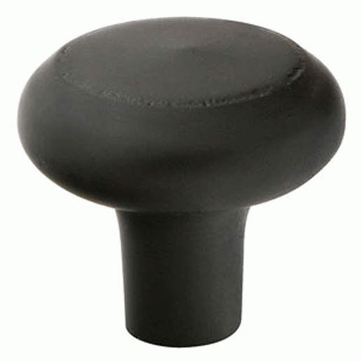 1 Inch Sandcast Bronze Barn Knob (Matte Black Finish) EMTEK