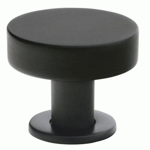 1 Inch Solid Brass Cadet Knob (Flat Black Finish) EMTEK