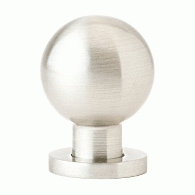 Emtek 1 Inch Solid Brass Globe Knob (Brushed Nickel Finish) EMTEK