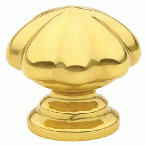 1 Inch Solid Brass Melon Cabinet Knob (Polished Brass Finish) EMTEK