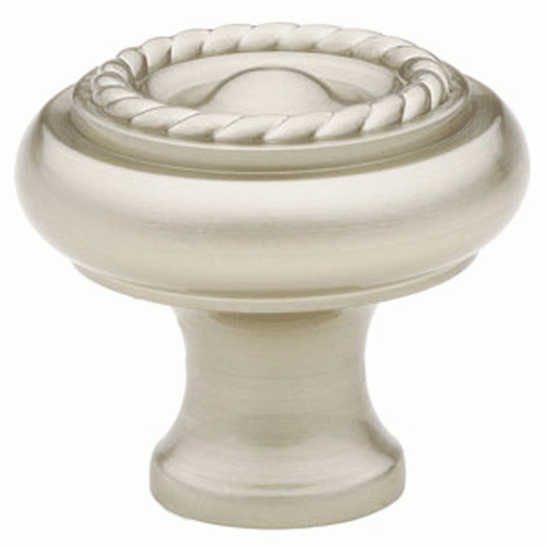 Emtek 1 Inch Solid Brass Rope Cabinet Knob (Brushed Nickel Finish) EMTEK