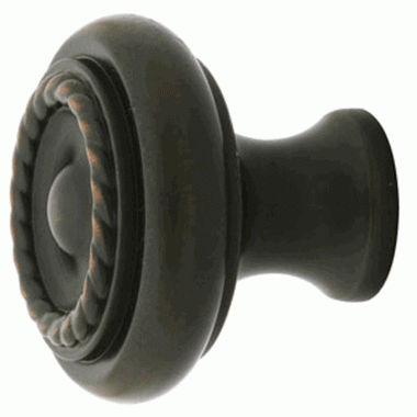 Emtek 1 Inch Solid Brass Rope Cabinet Knob (Oil Rubbed Bronze Finish) EMTEK