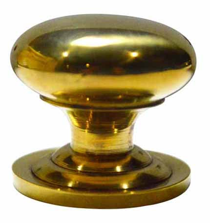 1 Inch Solid Brass Traditional Round Cabinet & Furniture Knob COPPER MOUNTAIN HARDWARE