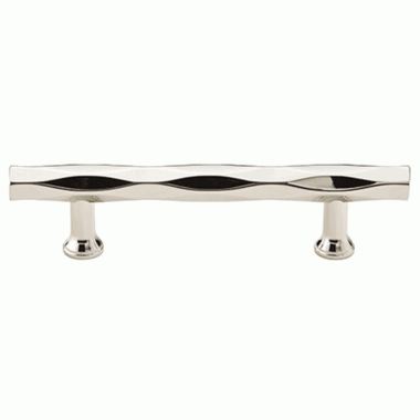 10 1/2 Inch (8 Inch c-c) Solid Brass Tribeca Pull (Polished Nickel Finish) EMTEK