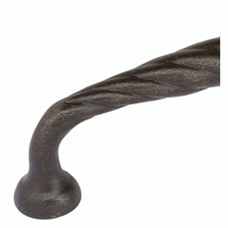 10 5/8 Inch (10 Inch c-c) Tuscany Bronze Twist Drop Pull (Medium Bronze Finish) EMTEK