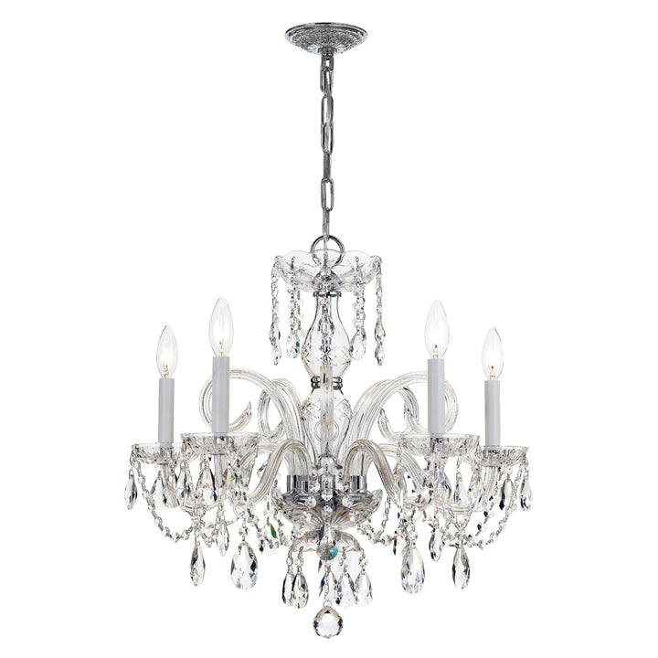 Crystorama Crystorama Traditional Crystal 5 Light Swarovski Strass Crystal Polished Chrome Chandelier