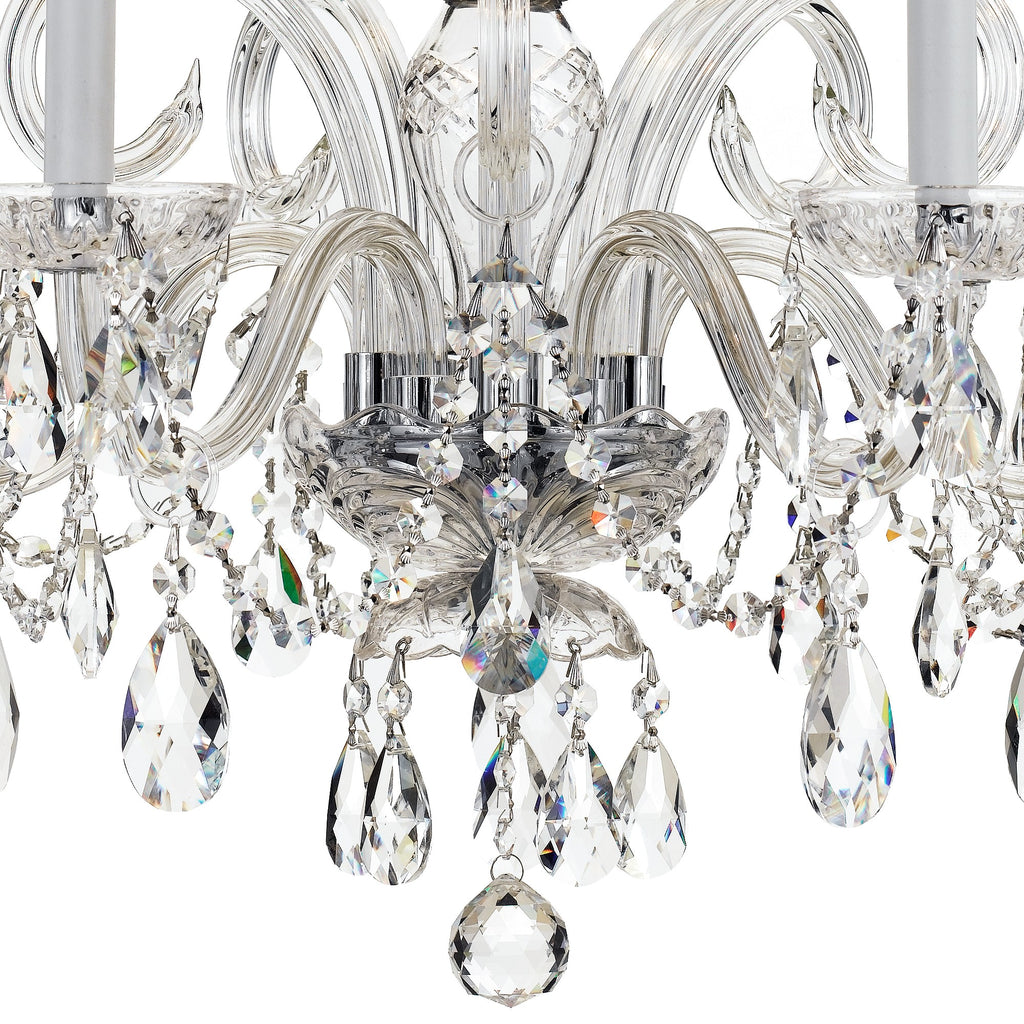 Crystorama Crystorama Traditional Crystal 5 Light Swarovski Strass Crystal Polished Chrome Chandelier