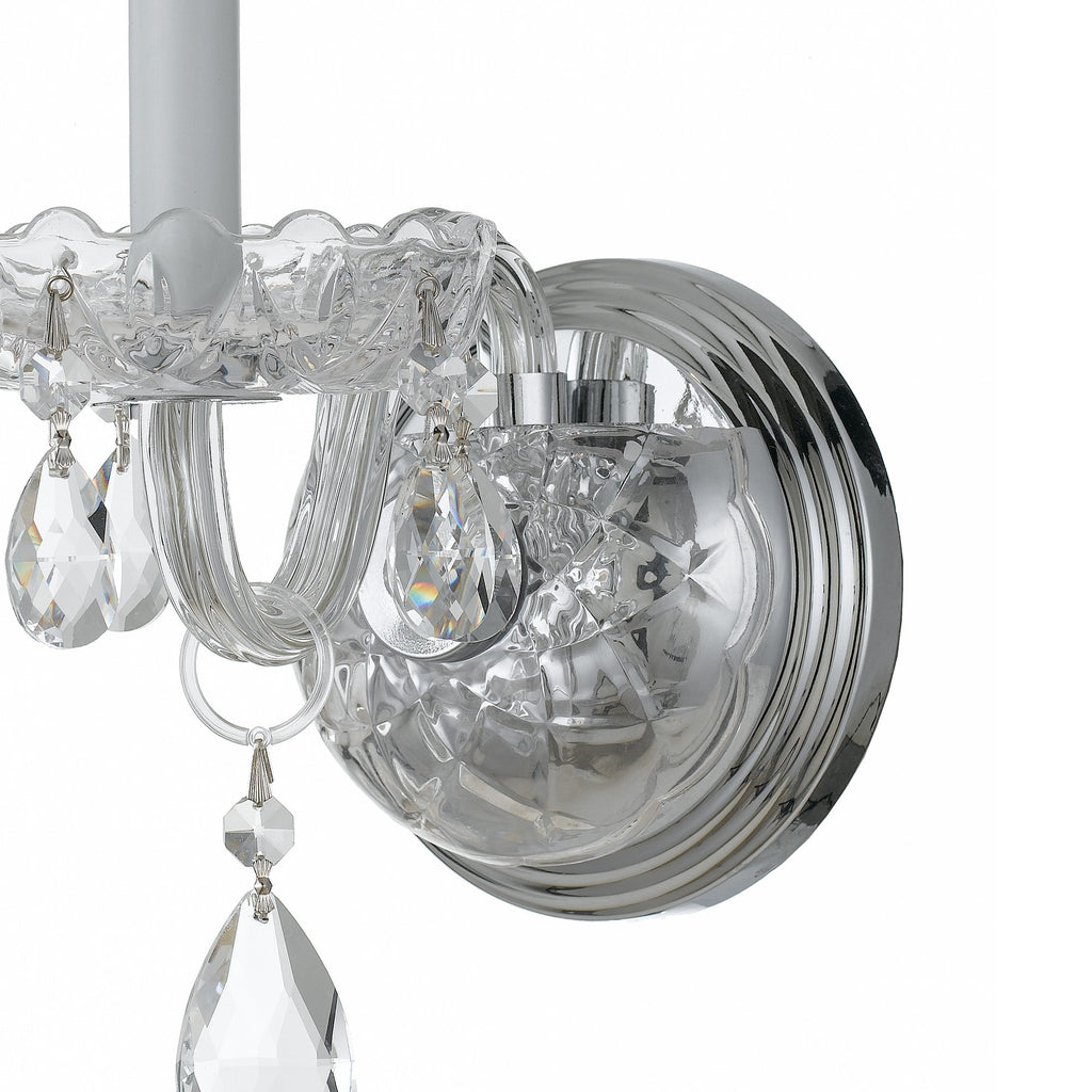 Crystorama Crystorama Traditional Crystal 1 Light Swarovski Strass Crystal Polished Chrome Sconce