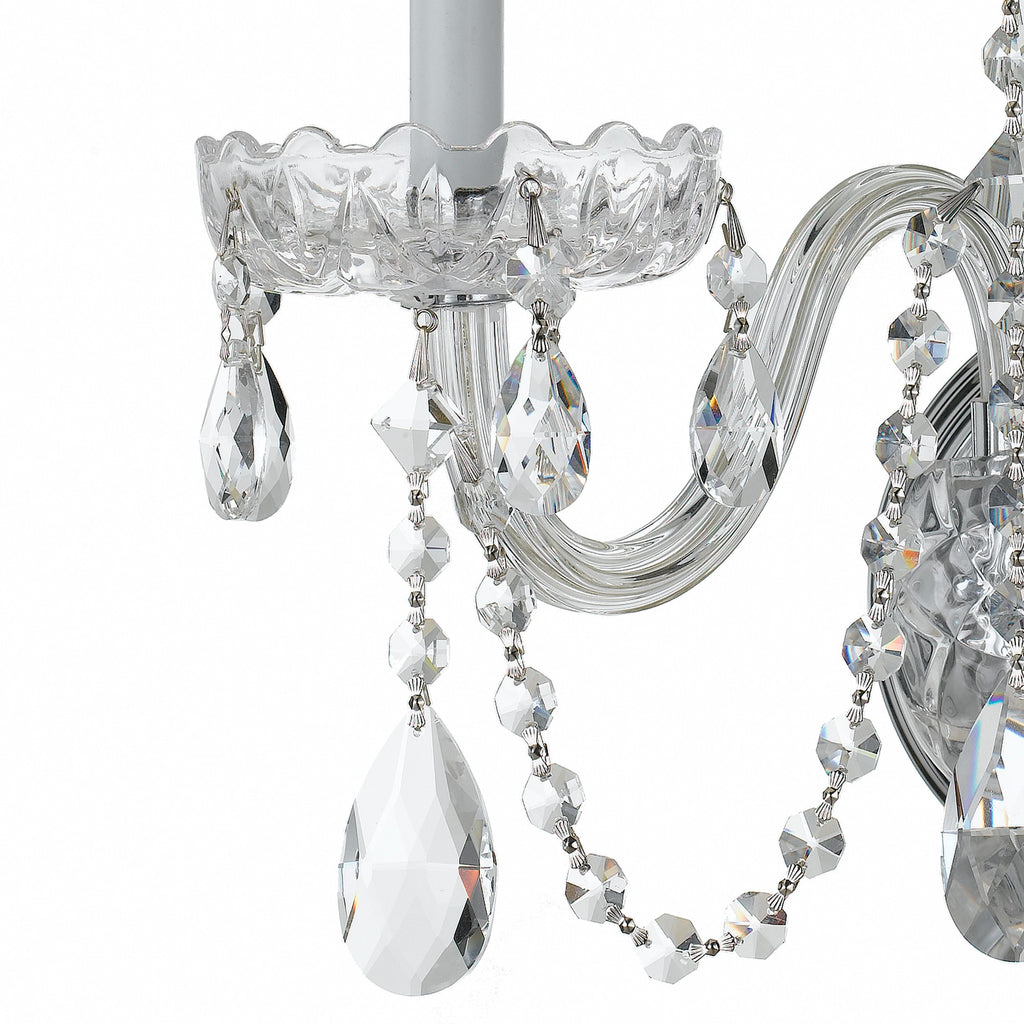 Crystorama Crystorama Traditional Crystal 3 Light Spectra Crystal Polished Chrome Sconce