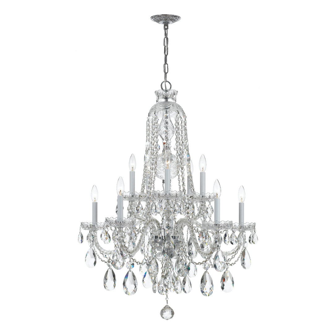 Crystorama Crystorama Traditional Crystal 10 Light Spectra Crystal Polished Chrome Chandelier