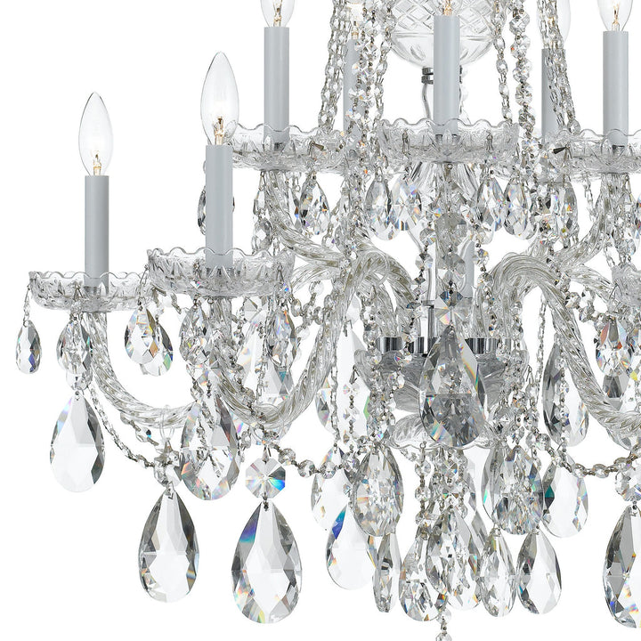Crystorama Crystorama Traditional Crystal 10 Light Swarovski Strass Crystal Polished Chrome Chandelier