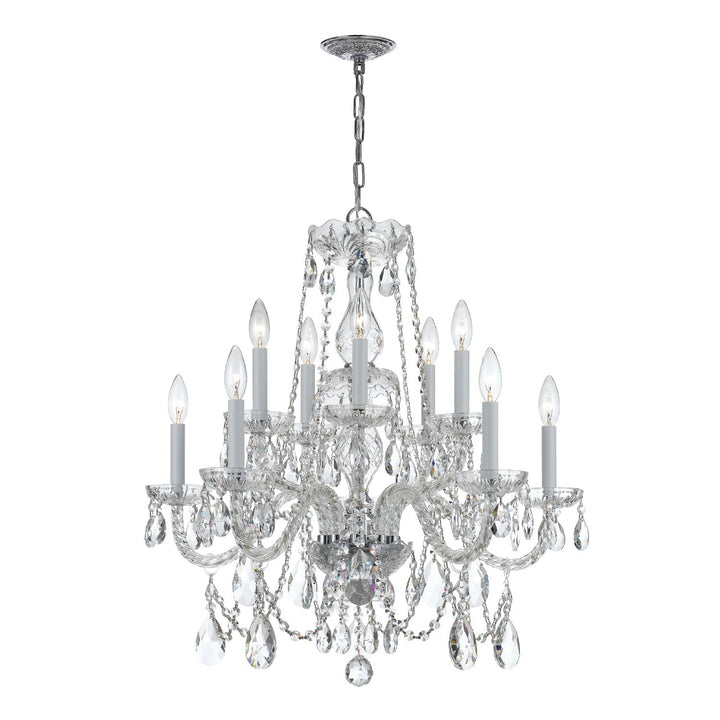 Crystorama Crystorama Traditional Crystal 10 Light Spectra Crystal Polished Chrome Chandelier